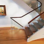 modern glass stair railing